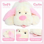 Morismos Dog Stuffed Animal 31 Inch, Large Puppy Plush Pillow, Big Soft Dog Plush Toys For Girls Kids