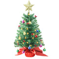 Liecho 24 Inch Tabletop Christmas Tree, Artificial Mini Xmas Pine Tree with LED String Lights and Ornaments,Christmas Decoration