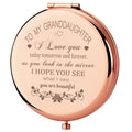 GAOLZIUY Granddaughter Gifts from Grandma and Grandpa, Gifts for Granddaughter, to My Granddaughter Makeup Compact Mirror, Grand