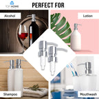Bathroom Countertop Soap Dispensers (Brushed Nickel, 2 Pack)