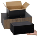Shipping Boxes Medium 9X6X4 Inches, 30 Pack Mailer Packaging Boxes Bulk, Black Corrugated Cardboard Boxes For Small Business Mai