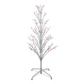 4 White Lighted Christmas Cascade Twig Tree Outdoor Decoration - Multi Lights