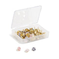 U Brands Fashion Thumbtacks, Soft Dye With Gold Pins, Office Organization Supplies, 100 Count