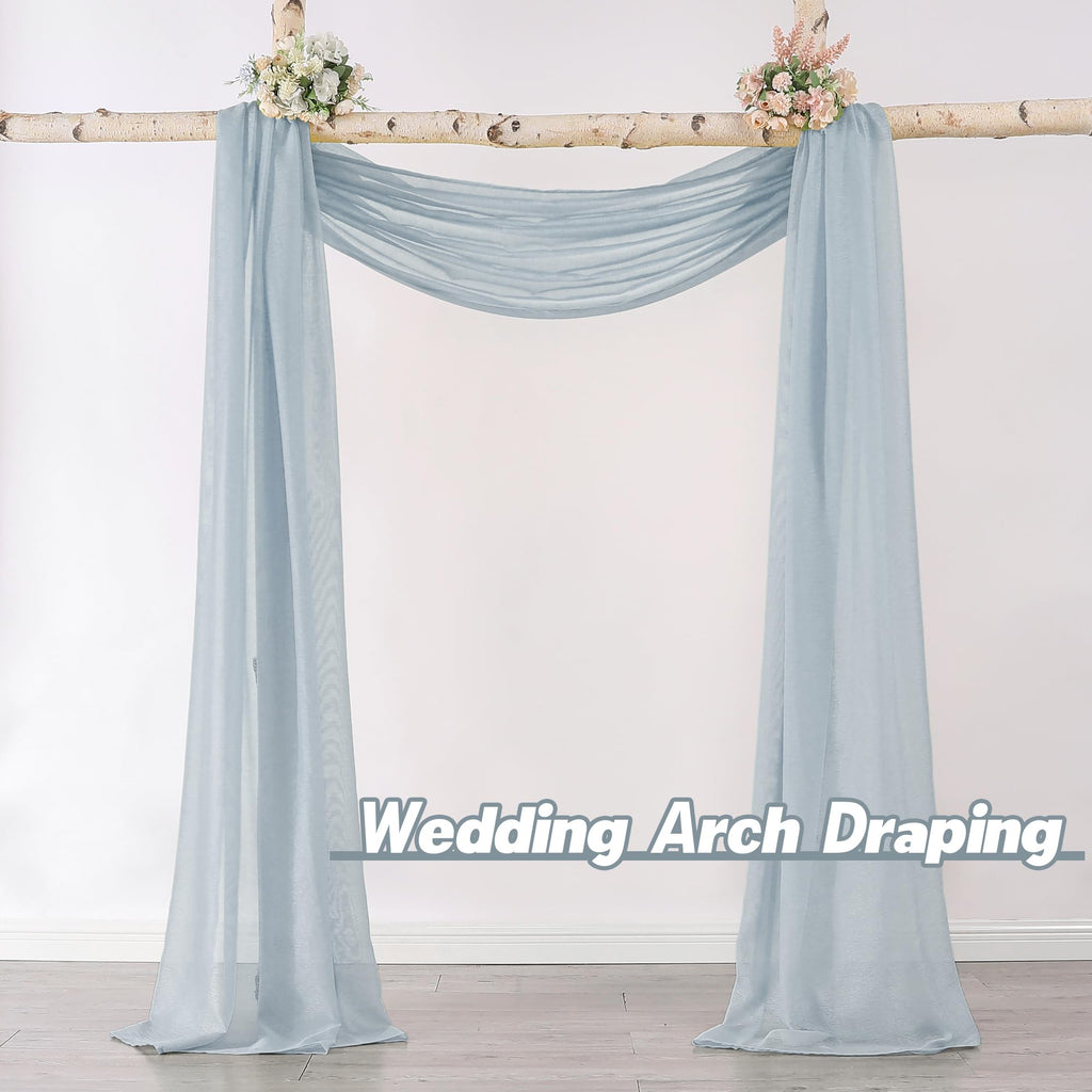 Donren Sheer Canopy Bed Curtains Panels- Elegant Solid Voile Sheer Valance Topper Long Window Treatment Scarf For Villa/Cottage