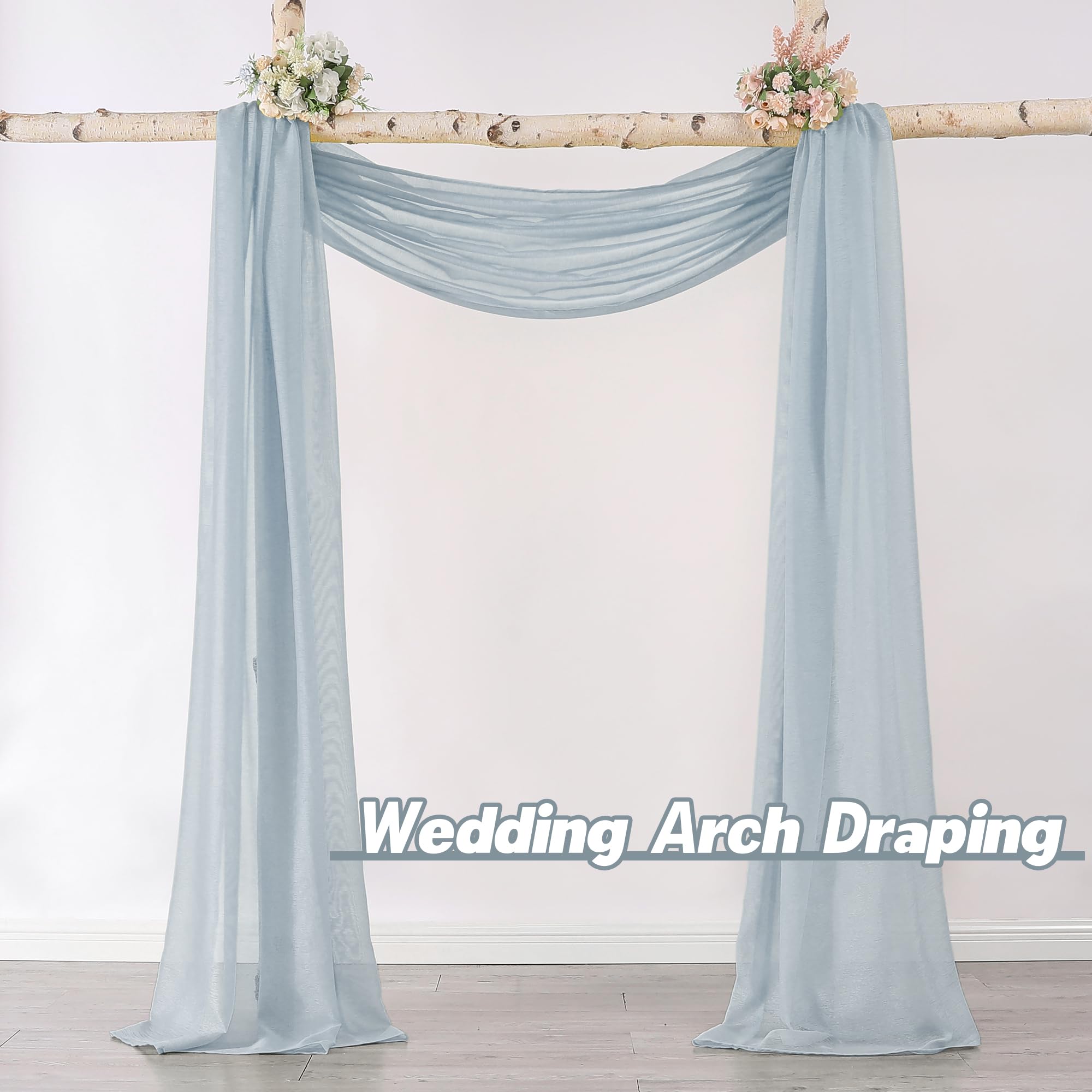 Donren Sheer Canopy Bed Curtains Panels- Elegant Solid Voile Sheer Valance Topper Long Window Treatment Scarf For Villa/Cottage