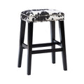 Walt Black Cow Print Bar Stool