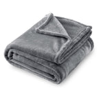 Sochow Flannel Fleece Blanket Throw Size, All Season Lightweight Super Soft Cozy Blanket For Bed Or Couch, Grey, 50X60 Inches