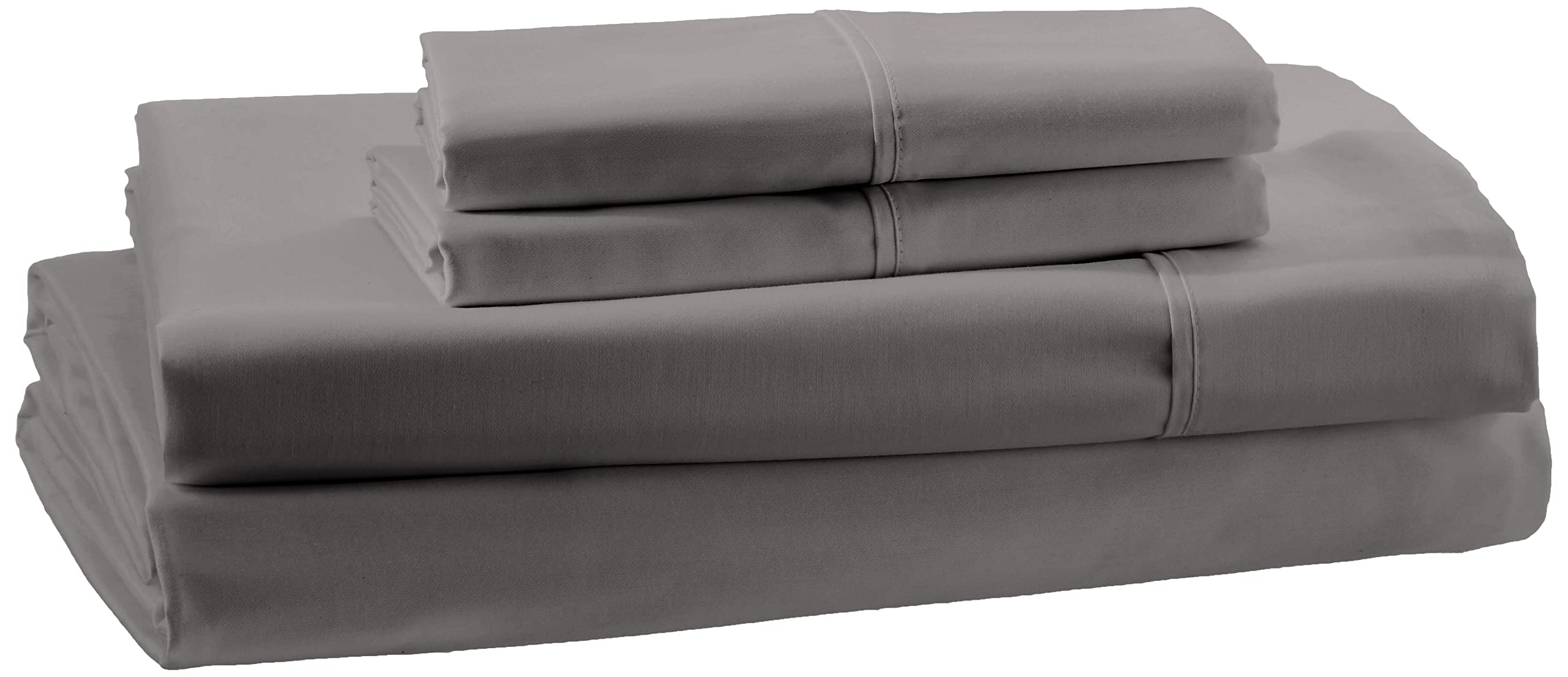Amazon Aware 100% Organic Cotton 300 Thread Count Sheet Set - Dark Gray, Queen