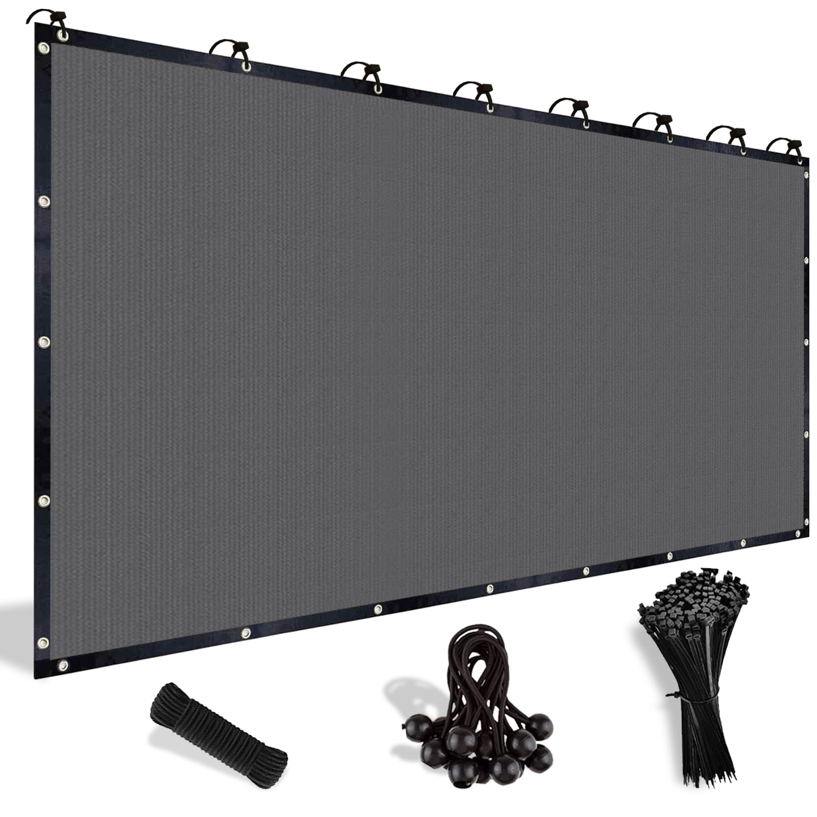 Shade&Beyond 90% Sun Shade Cloth With Grommets, 10' X 20' Pergola Shade Cover Canopy, Mesh Tarp Sun Screens For Patio, Outdoor,