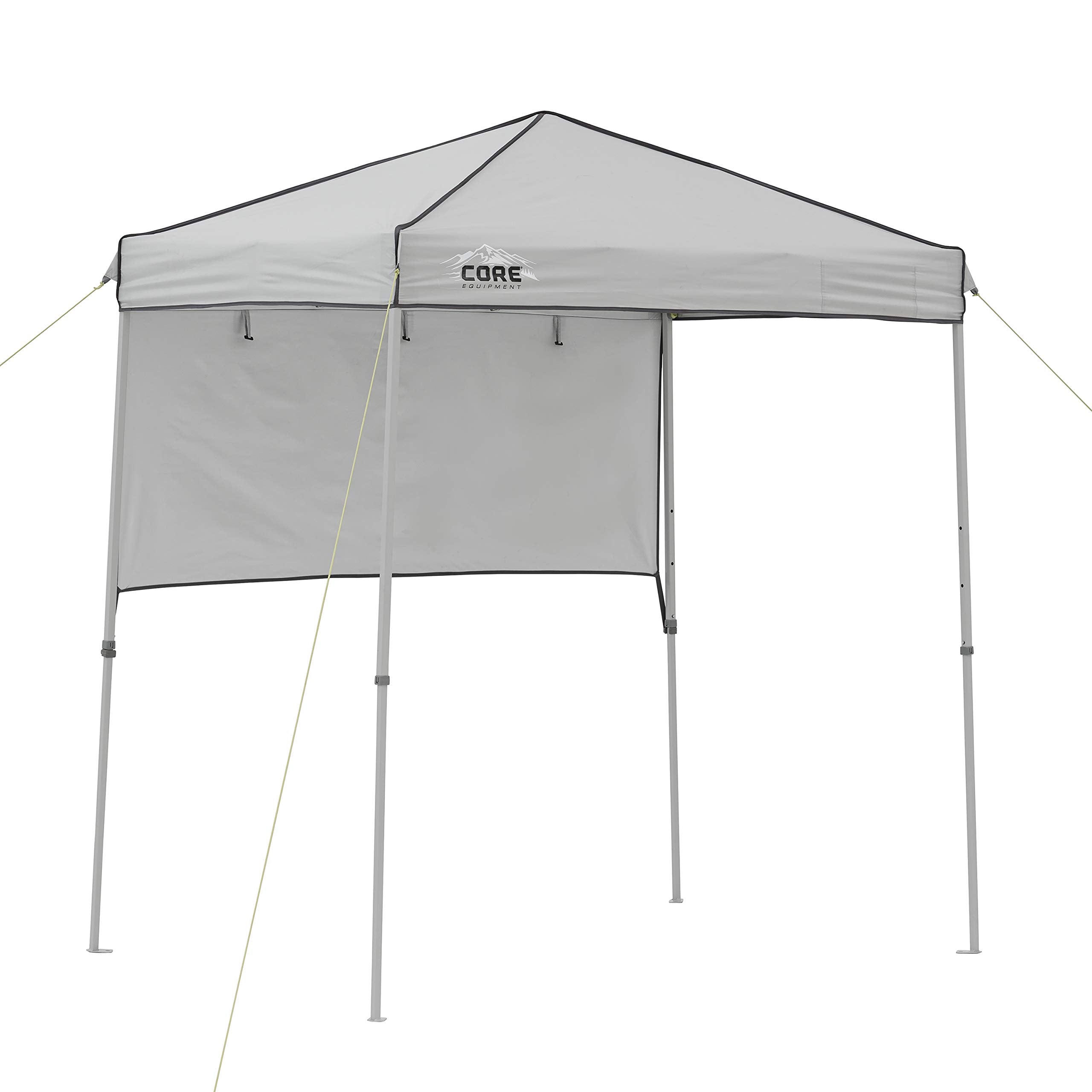 Core Instant Straight Leg Canopy Tent With Adjustable Sun Wall, 6 Ft X 4 Ft , Gray