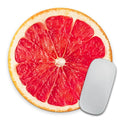 Pink Ripe Grapefruit Slice Mousepad, Tropical Mouse Pad, Fruit Mousepad, Vegan Mouse Pad, Funny Present, Food Mousepad