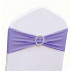 Gankar 100Pcs Lavender Chair Sashes For Wedding Ceremony, Elastic Chair Bands Bows For Party Banquet Theme Hotel Restaurant Even