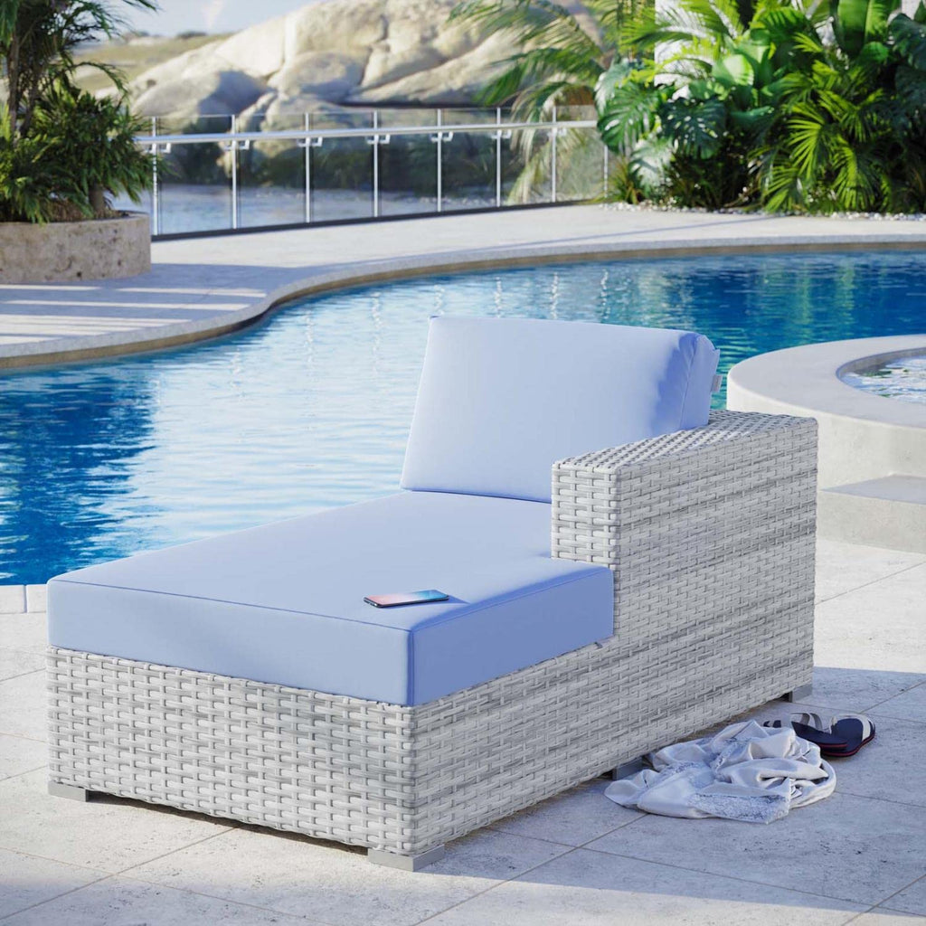 Modway EEI-4304-LGR-LBU Right Chaise, Light Gray Light Blue, 35 x 63 x 33