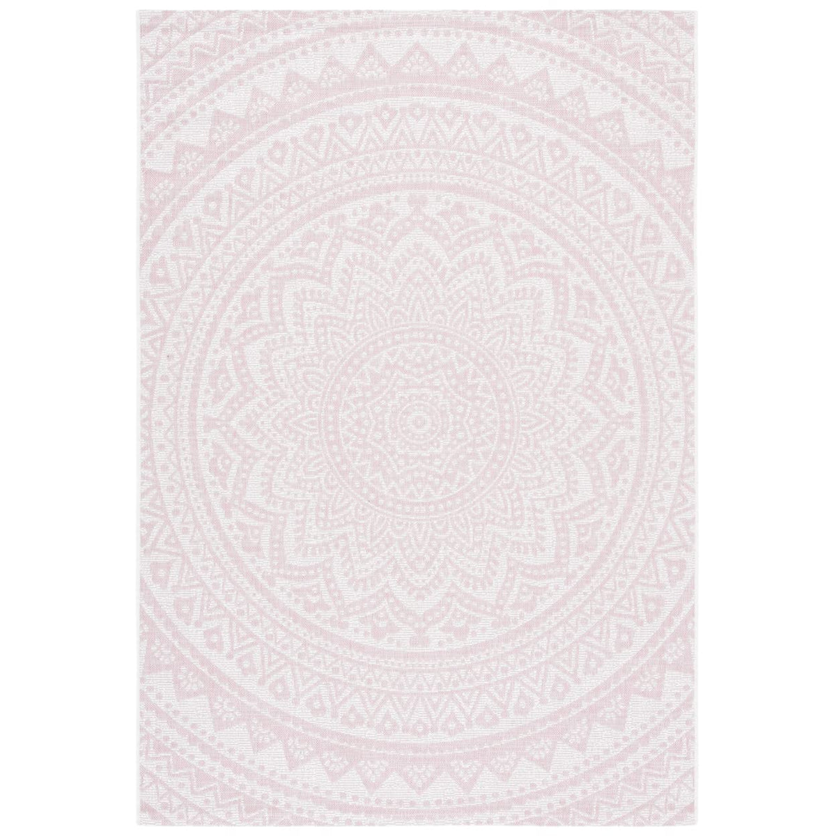 Safavieh Courtyard Collection 2 x 37 Ivory/Soft Pink CY8734 Indoor/-Outdoor Non-Shedding Easy-Cleaning Patio Backyard Porch De