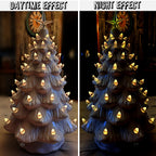 KonohaELF Ceramic Christmas Tree Replacement Bulbs, Medium Black Gray, 87 Bulbs & 3 Topper Star, Lucky 7 Series