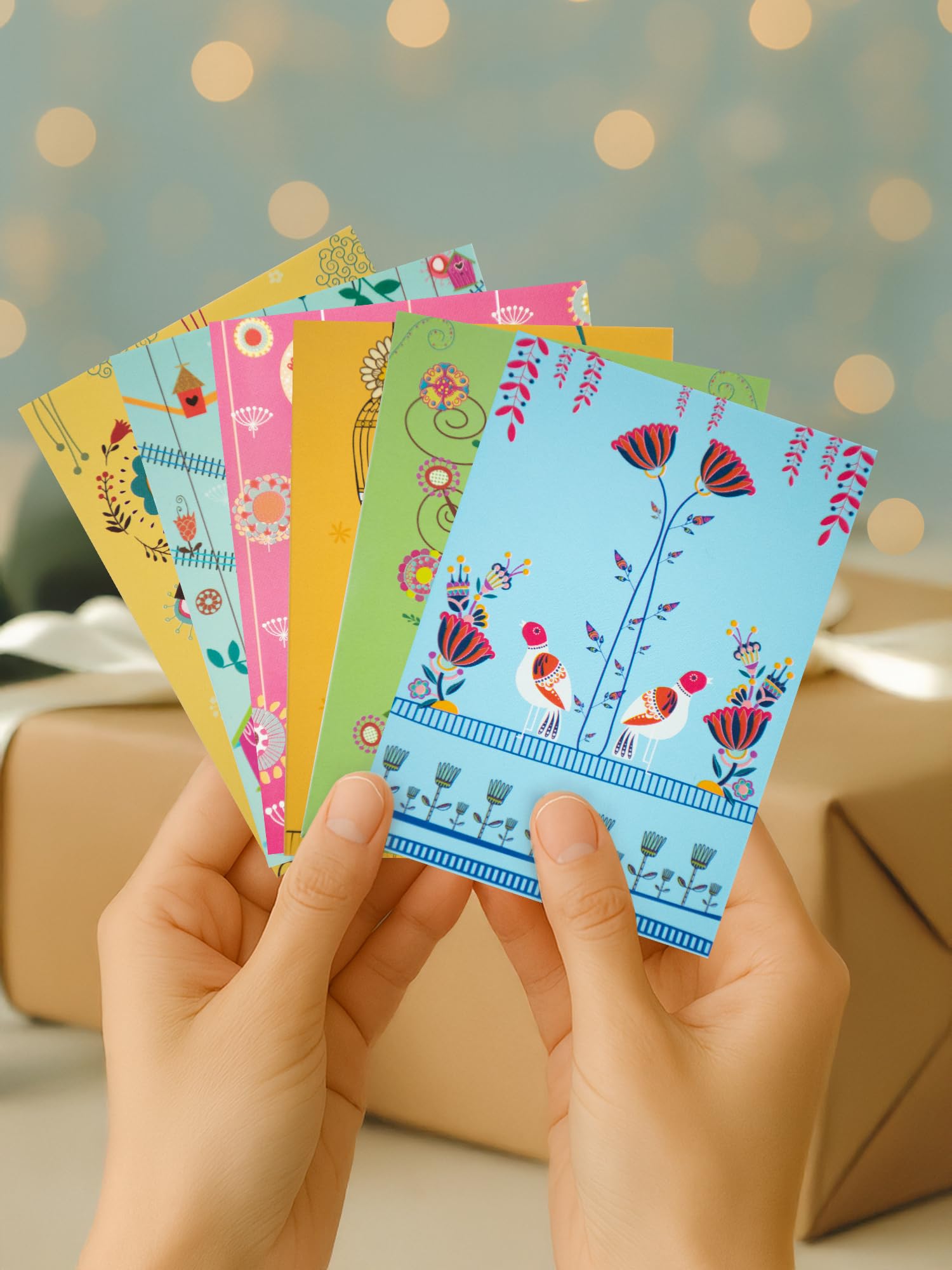 Doodle Treasure Trove  Set Of 12 Thank You Notecards With Envelopes | 4.25 X 3 Inch | 6 Unique Designs (2 Each) | Blank Greeting