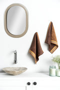 Ddecor  Pack Of 2 Brown Bison Cotton Reversible 500Gsm Face Towel, Coffee Brown/Chocolate Brown