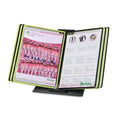 Tarifold Black Line Desktop Reference System with 10 Green/Black Display Pockets - Letter-Size - 20 Sheet Capacity (DBL291)