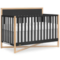 Dream On Me Owen 5-in-1 Convertible Crib in Matte Black, Greenguard Gold & JPMA Certified Baby Crib, Converts from Crib to Toddl