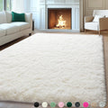 Mugorn 8x10 Area Rugs for Living Room, Large Fluffy Cream White Rugs for Bedroom, Soft Carpet Shag Kids Room Rug, Non-Slip Fuzzy