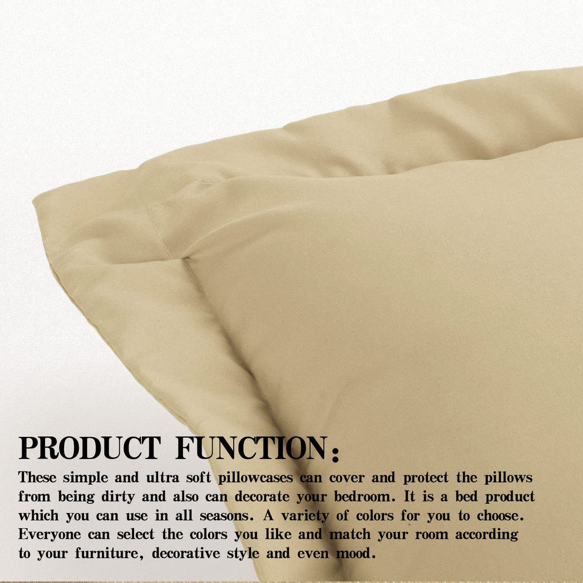 Ntbay 100% Brushed Microfiber 26X26 Euro Pillow Shams Set Of 2, Super Soft And Cozy European Throw Pillow Covers, Wrinkle, Fade, Stain Resistant Square Pillow Cases, Light Taupe
