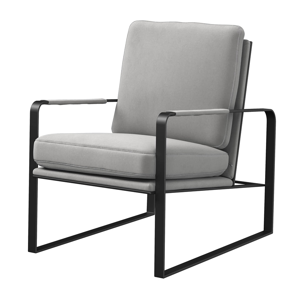 Neos Modern Furniture Accent Chair, Light Gray