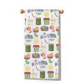JXGZSO Sardine and Summer Food Kitchen Towel Tinned Fish Sardines Dish Towel Italian Summer Food Fruits Sardine Towel (Sardine T