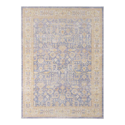 HomeRoots 531984 8 x 10 ft. Lavender & Blue Floral Power Loom Rectangle Area Rug