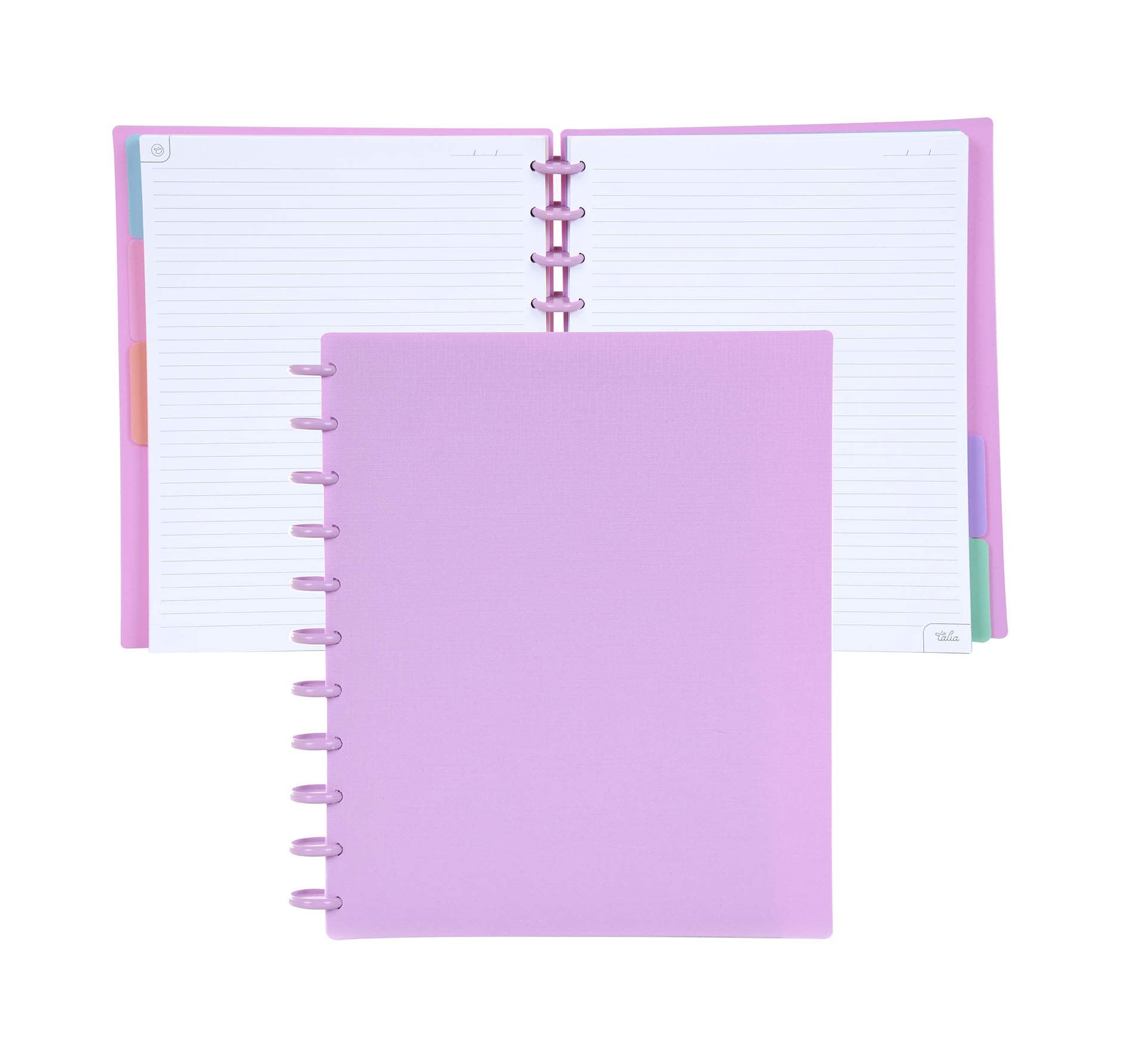 Talia Discbound Notebooks, Planner, Customizable, (Spring Pink W/Spring Pink Discs, Letter (8.5In X 11In))