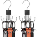 Belt Hanger Organiser For Closet, 360 Rotatable, Holds Up To 48 Belts, Chrome Finish, Space Saving, 2 Pack