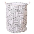 FABLOFT Laundry Basket Waterproof Large Foldable Laundry Hamper with Sturdy Handle White