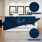 Purefit 100% Dual Waterproof Couch Cover Slipcovers For Couches And Sofas - Stretch Non Slip Fleece Sofa Covers Washable, Leakproof Furniture Protector For Kids, Pets, Dog (Loveseat, Navy)