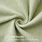 Miulee Pack Of 2 Couch Throw Pillow Covers 18X18 Inch Light Green Farmhouse Decorative Pillow Covers With Stitched Edge Soft Chenille Solid Dyed Spring Pillow Covers For Sofa Bed Living Room
