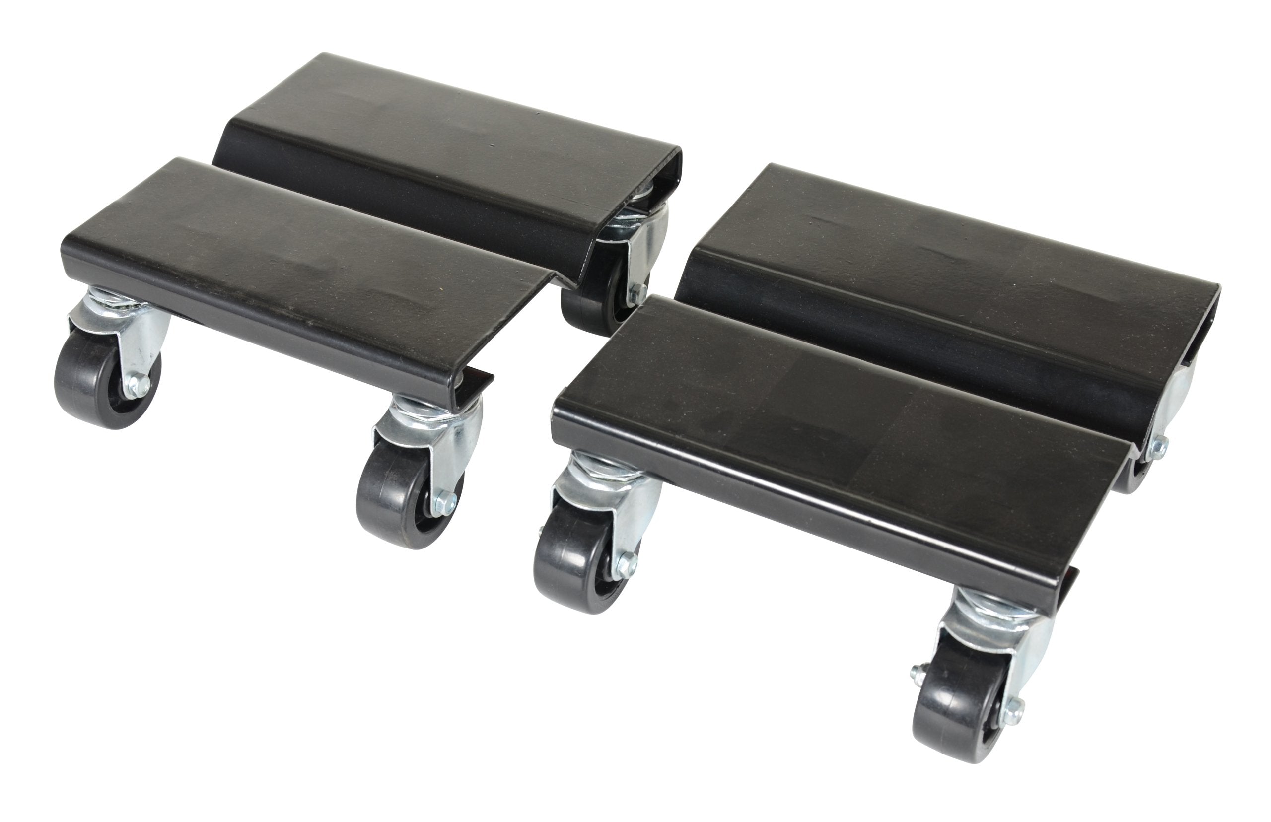 Vestil SDOL-2 Steel Dolly Set, 500 lbs Capacity, 8 Length x 8 Width x 3-5/8 Height Deck, Pack of 2, Black