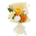 Marvogo Crochet Flowers Crochet Bouquet Handmade Crochet Rose Bell Orchid Suitable Tulip Fern Leaf as a Gift for Lover, Family,F
