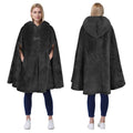 Catalonia Women'S Poncho Cape, Sherpa Fleece Cloak Coat, Snuggly Hooded Wearable Blanket, Gift Idea For Mom And Teen Girls