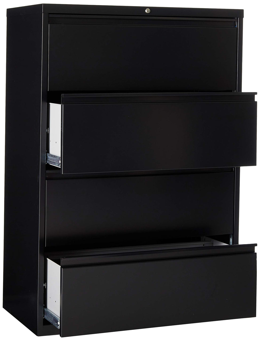 Lorell 4-Drawer Lateral File, 36 by 18-5/8 by 52-1/2-Inch, Black
