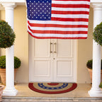 Ceenna Patriotic Half Round Doormat 4Th Of July Coir Door Mat Indoor Outdoor American Patriotic Star Doormat Red White Blue Rugs