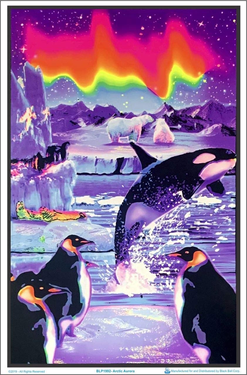Opticz Arctic Aurora Blacklight Reactive Poster
