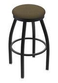 802 Misha 25 Swivel Counter Stool with Black Wrinkle Finish and Graph Cork Seat
