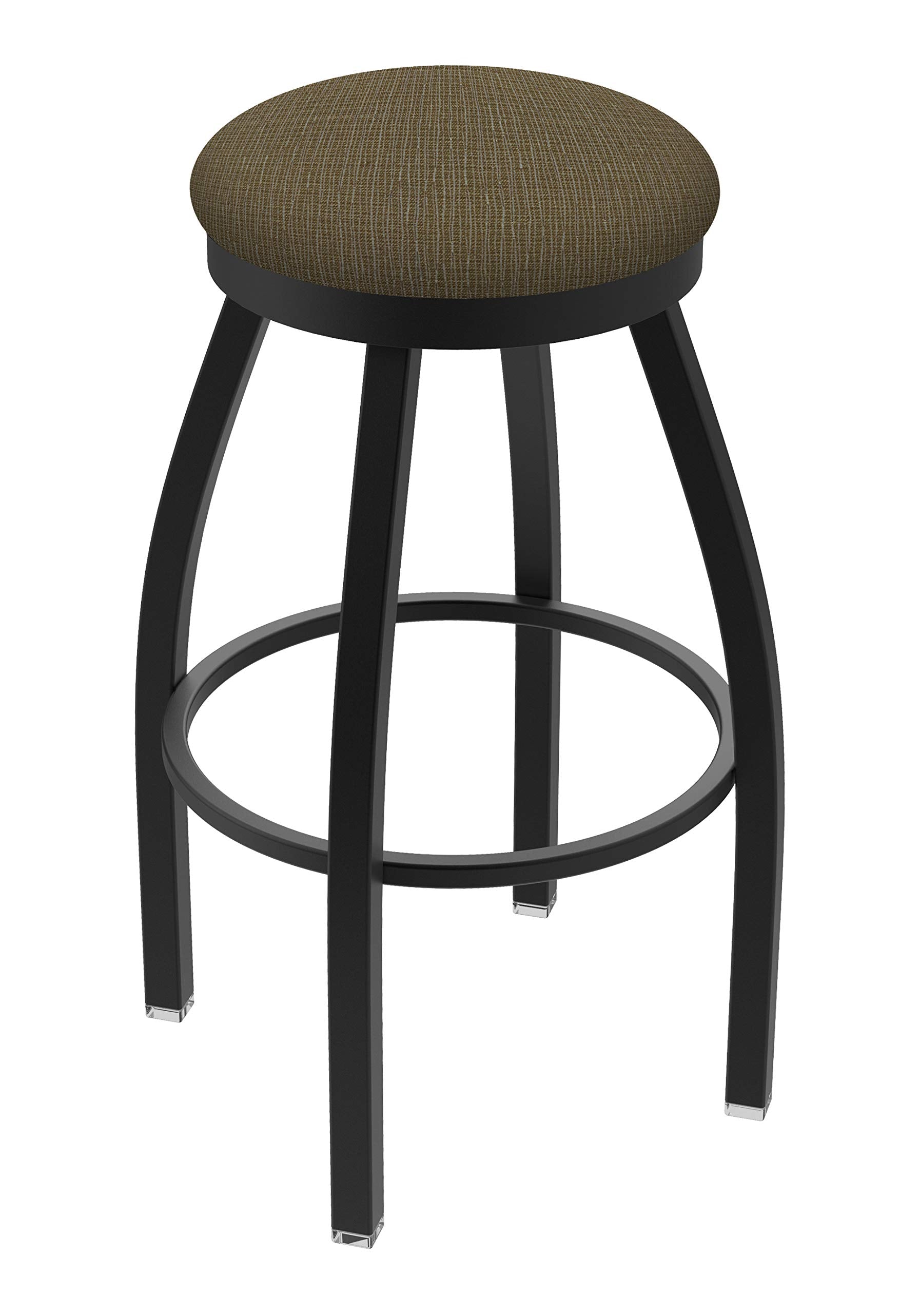 802 Misha 25 Swivel Counter Stool with Black Wrinkle Finish and Graph Cork Seat