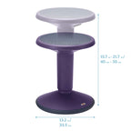 Ecr4Kids Sitwell Wobble Stool, Adjustable Height, Active Seating, Eggplant