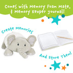 Memory Mates Piper The Elephant Memory Foam Pillow Plush,15    Stuffed Animal