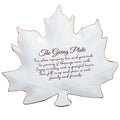 DEI Ceramic Leaf Plate, 9.0 x 8.75 x .75, White