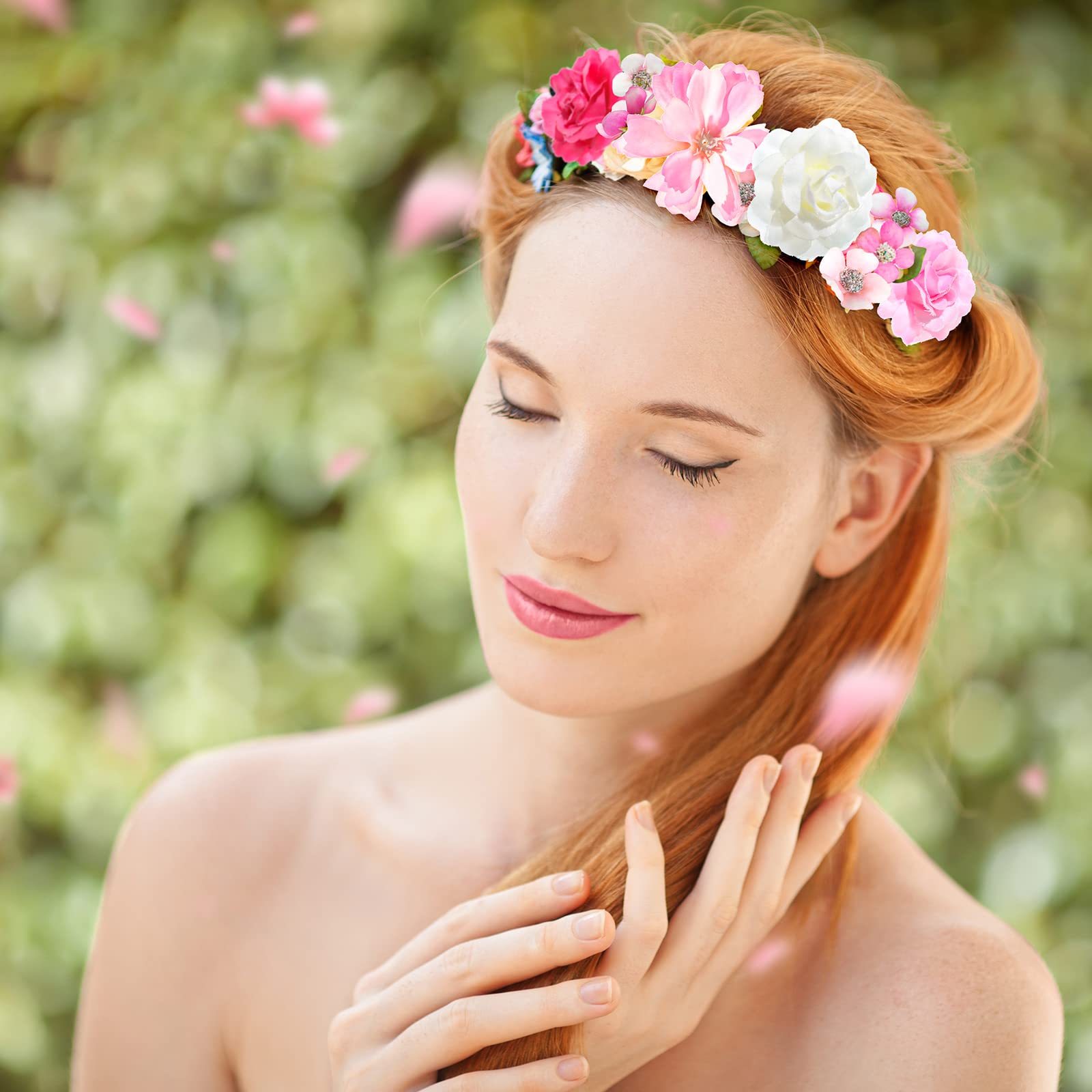 217 Pieces Flower Mini Silk Heads Fake Rose Daisy Faux Flowers For Crafts Rose Flowers Plum Blossom Heads Sunflower Daisy Weddin