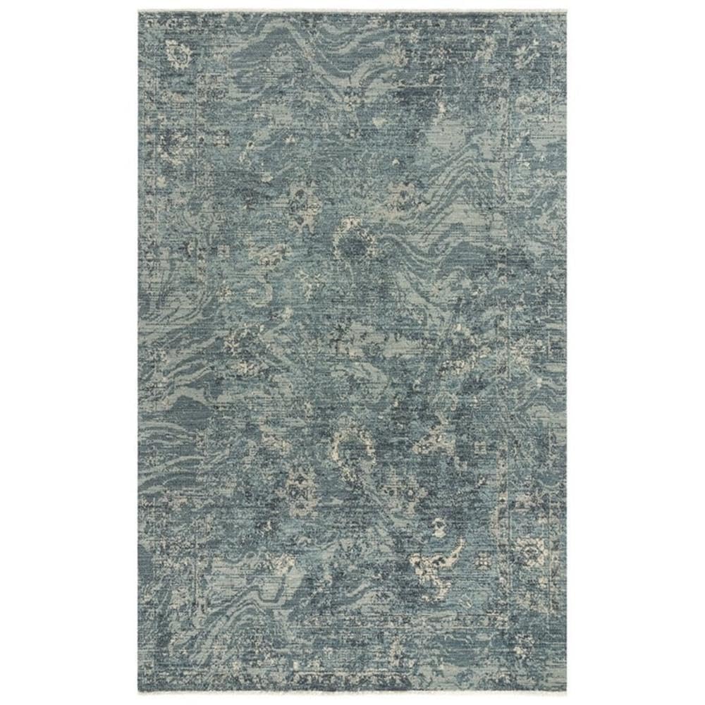 Alora Decor Intrepid 10' X 13' Abstract Blue/Gray/Ivory Hybrid Area Rug