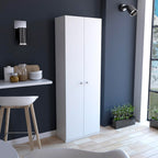 Multistorage Cabinet 71" H, 2 Doors, 5 Shelves, White - Dakari Storage Solution