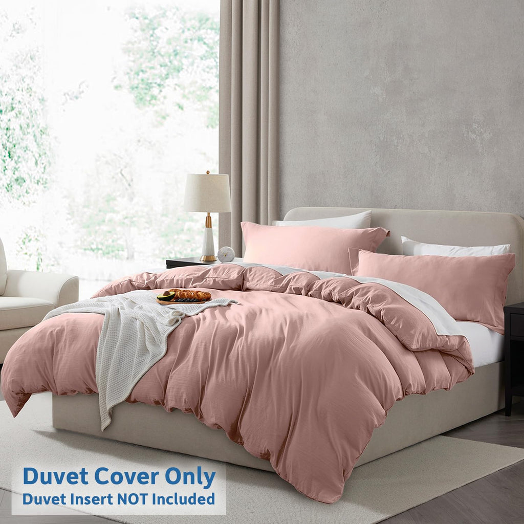 Nestl Twin Duvet Cover Set - Soft Prewashed Blush Pink Duvet Cover Twin/Twin Xl, 2 Piece, With Zipper Closure, 1 Duvet Cover 68X90 Inches And 1 Pillow Sham - No Comforter
