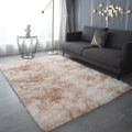 YUFANUHO Ultra Soft Plush Fluffy Area Rugs - 5x7 Feet Tie-Dyed Beige Area Rugs 5'x7' for Living Room, Fuzzy Rugs for Bedroom, Ki