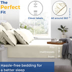Thread Spread 100% Egyptian Cotton Split King Sheets Sets For Adjustable Bed - 600 Thread Count 5 Pc Top Split King Sheets, 16'